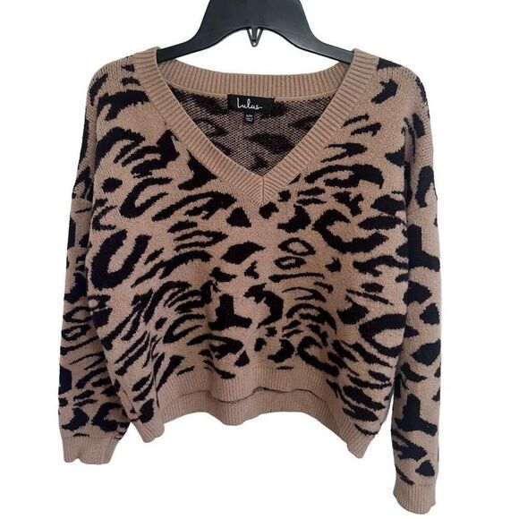 Lulus Good For You Taupe Leopard Print Sweater - Picture 2 of 8